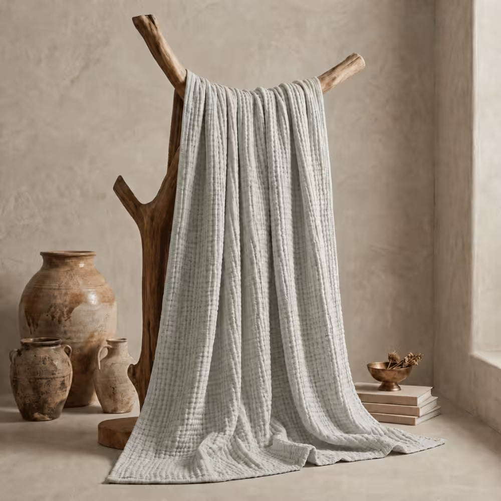 Die Musselin Decke – 100% Musselin Baumwolle (1+1 GRATIS)
