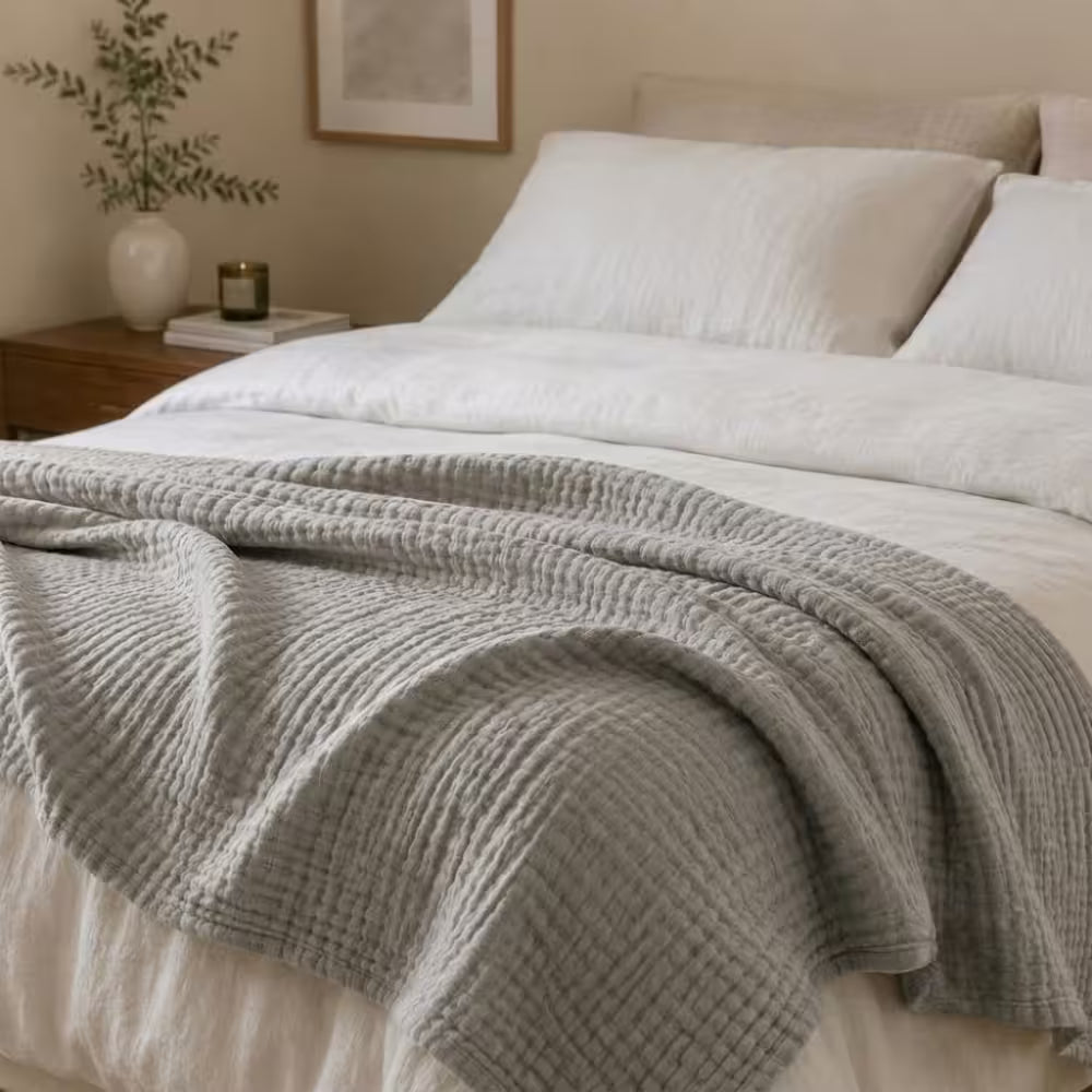 Die Musselin Decke – 100% Musselin Baumwolle (1+1 GRATIS)