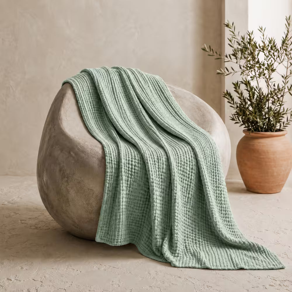 Die Musselin Decke – 100% Musselin Baumwolle (1+1 GRATIS)