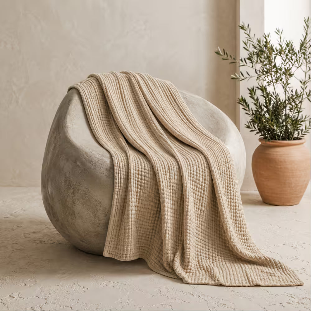 Die Musselin Decke – 100% Musselin Baumwolle (1+1 GRATIS)