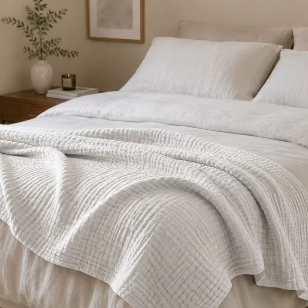 Die Musselin Decke – 100% Musselin Baumwolle (1+1 GRATIS)