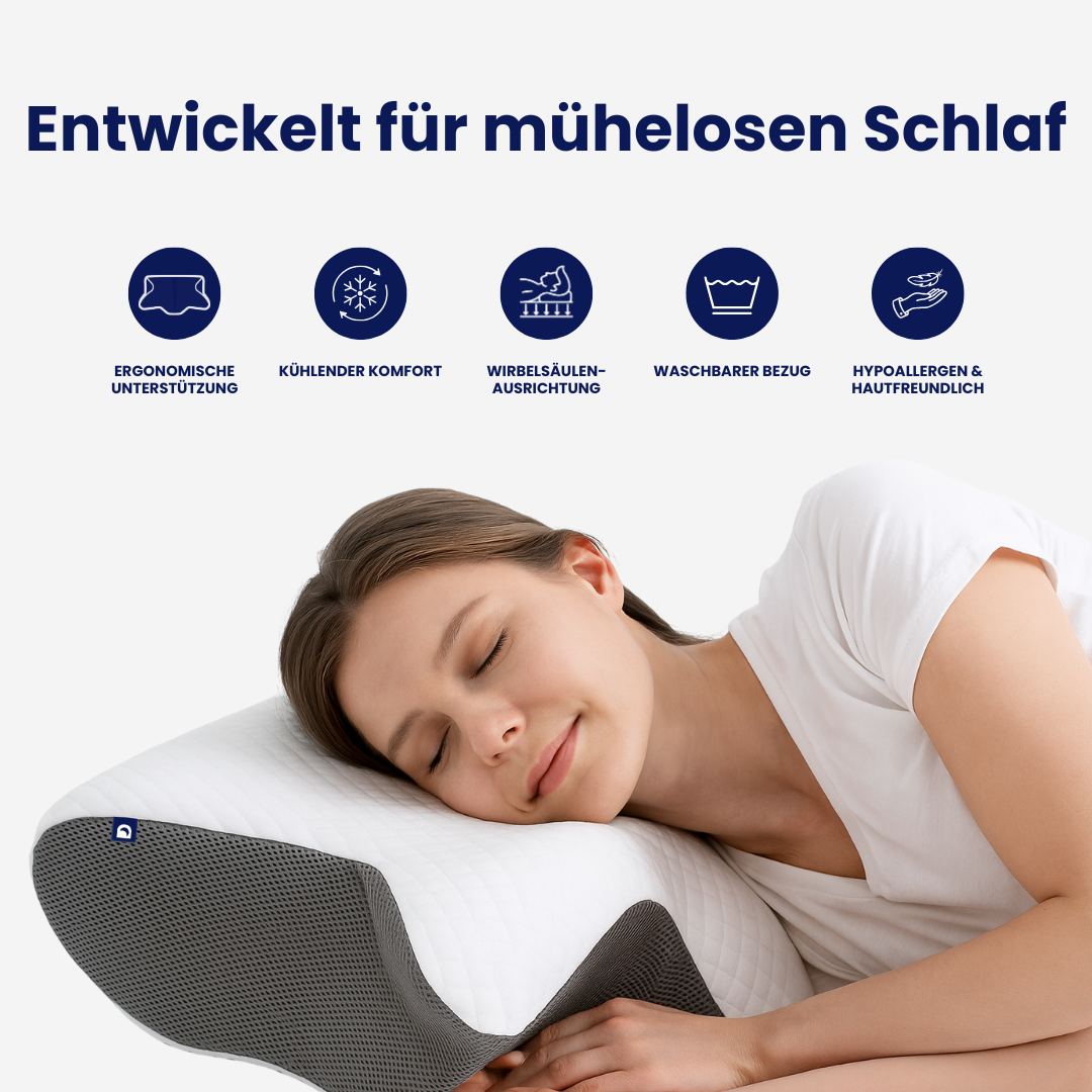 Das Original DreamSleepz Kissen – Schluss mit morgendlichen Schmerzen