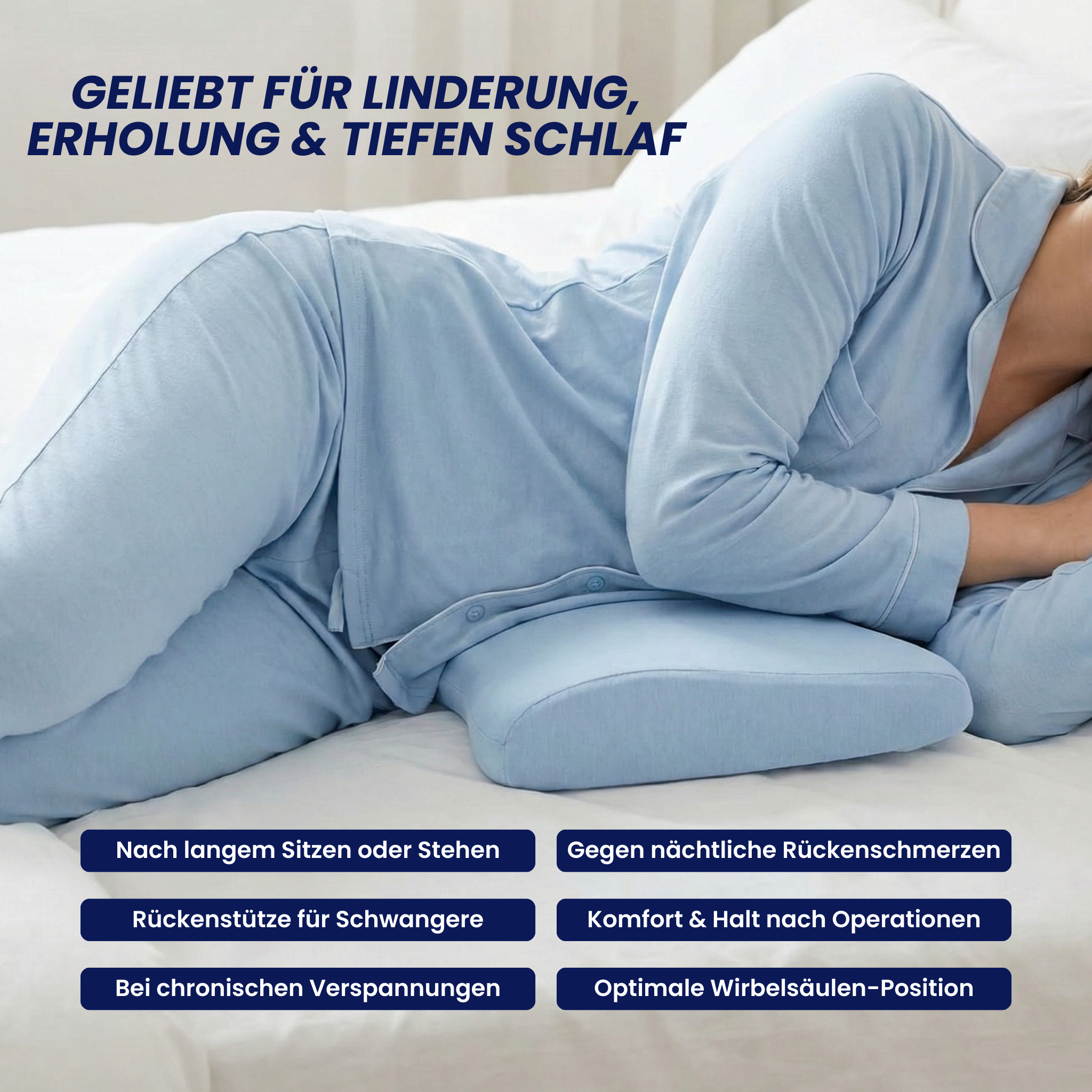 Das DreamSleepz Rückenstützkissen – Schluss mit Rückenschmerzen und nächtlicher Anspannung